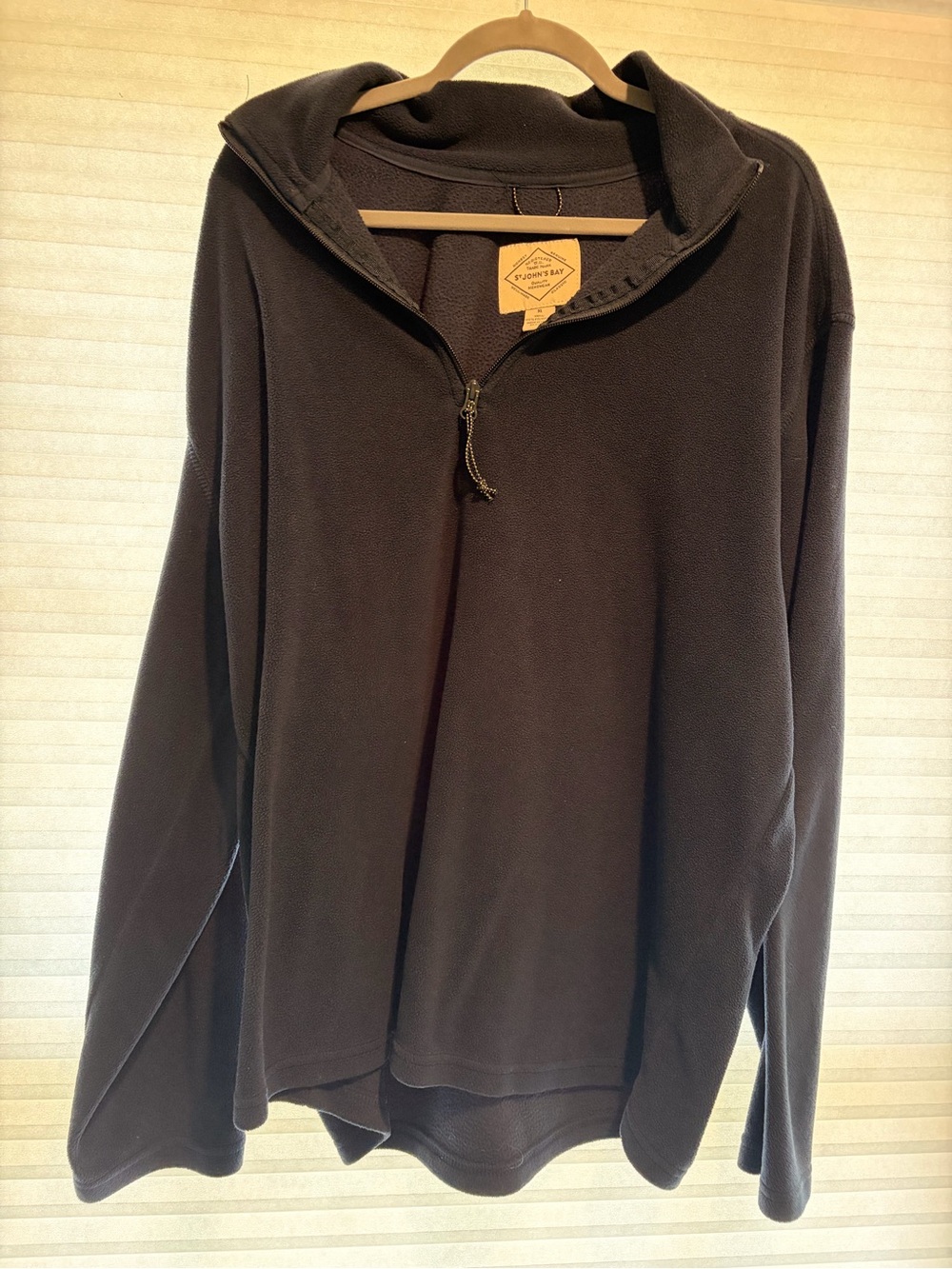 St. John's Bay Dark Brown Half-Zip Fleece Hoodie